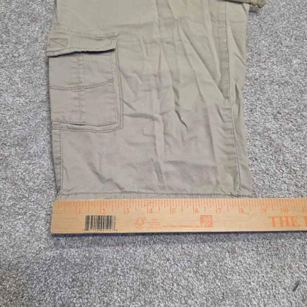 Y2K Parachute Indie Sleaze UnionBay Cargo Capri Pants Sz 7 Khaki Cotton Utility